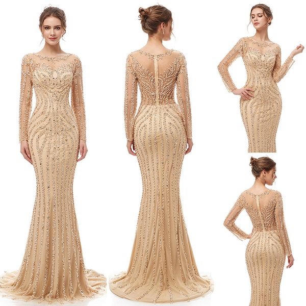 2019 elegant champagne luxury beaded cry tal mermaid evening dre e you ef alja mi robe de oiree heer tulle neck arabic prom formal gown
2019 elegant champagne luxury beaded cry tal mermaid evening dre e you ef alja mi robe de oiree heer tulle neck arabic prom formal gown