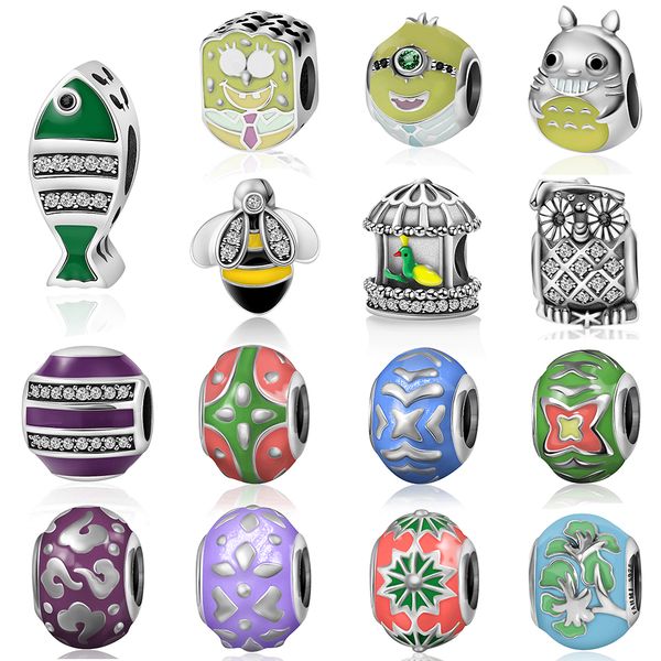 fahmi 100% 925 sterling silver original bird cage owl bee charm fish sponge baby chinchillas small yellow people beaded jewelry fit pandoras, Black
fahmi 100% 925 sterling silver original bird cage owl bee charm fish sponge baby chinchillas small yellow people beaded jewelry fit pandoras, Black