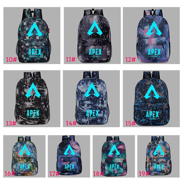 19 style apex legends backpack glowing dark respawn day pack new hero school bag game packsack luminous storage sport outdoor bags tc190304
19 style apex legends backpack glowing dark respawn day pack new hero school bag game packsack luminous storage sport outdoor bags tc190304