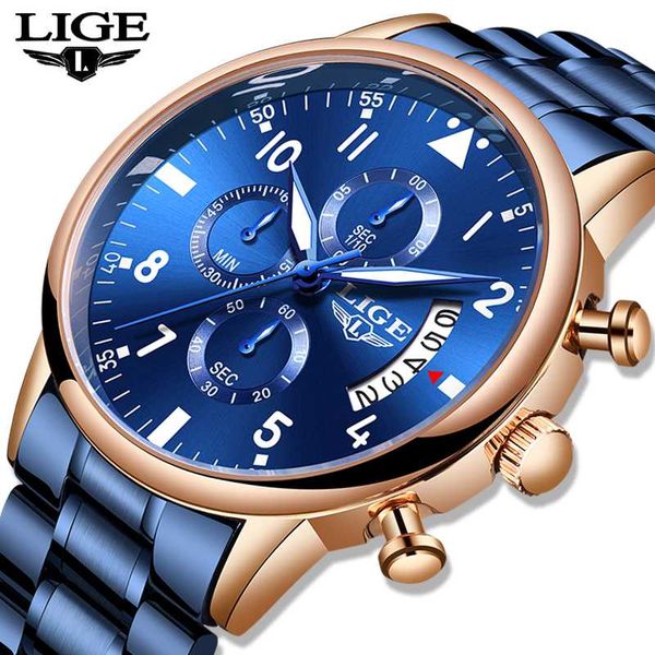 2020 lige new mens watches chronograph waterproof sports automatic date quartz blue watch men relogio masculino, Slivery;brown
2020 lige new mens watches chronograph waterproof sports automatic date quartz blue watch men relogio masculino, Slivery;brown