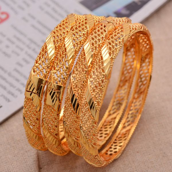 24k 4pcs middle east arab dubai bracelet gold color bangles for women bride girl african gold color jewelry trendy gifts, Black
24k 4pcs middle east arab dubai bracelet gold color bangles for women bride girl african gold color jewelry trendy gifts, Black
