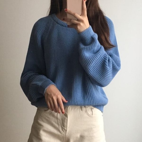 2019 autumn korean fashion ladies jumper loose sweater full sleeve women knitting sweater solid o-neck pullover sale, White;black
2019 autumn korean fashion ladies jumper loose sweater full sleeve women knitting sweater solid o-neck pullover sale, White;black
