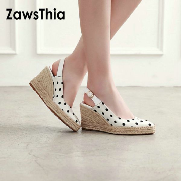 zawsthia polka dot sweet female summer shoes woman platform pumps wedge espadrilles women slingback sandals big size 44 43, Black
zawsthia polka dot sweet female summer shoes woman platform pumps wedge espadrilles women slingback sandals big size 44 43, Black