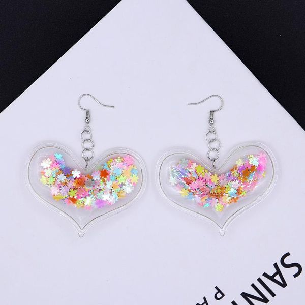 creative heart shaped transparent dangle drop earrings romantic harajuku quicksand earrings for woman girl sweet party jewelry, Silver
creative heart shaped transparent dangle drop earrings romantic harajuku quicksand earrings for woman girl sweet party jewelry, Silver