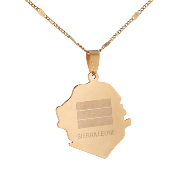 stainless steel trendy sierra leone map flag charm pendant necklaces africa leone country maps chain jewelry, Silver
stainless steel trendy sierra leone map flag charm pendant necklaces africa leone country maps chain jewelry, Silver
