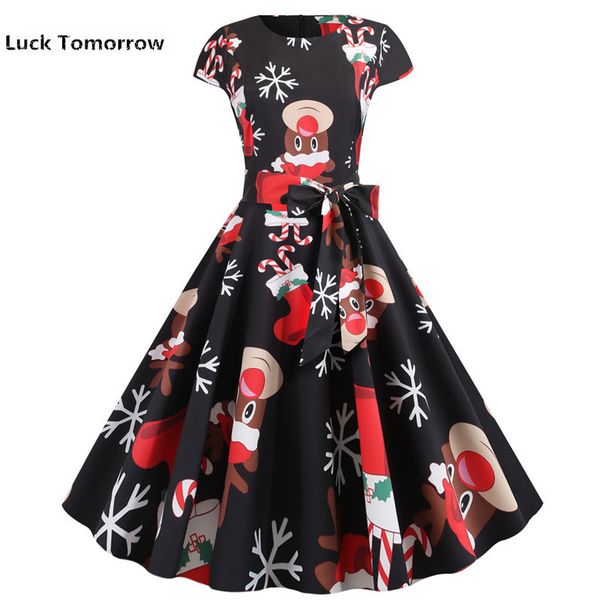 o-neck big swing vintage christmas dress women summer 50s 60s elegant party dresses casual short sleeve floral plus size dress, Black;gray
o-neck big swing vintage christmas dress women summer 50s 60s elegant party dresses casual short sleeve floral plus size dress, Black;gray