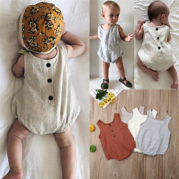 pudcoco lovely newborn infant baby girl boy summer sleeveless solid bodysuit cotton&linen jumpsuit outfits casual sunsuit 0-18m, Blue
pudcoco lovely newborn infant baby girl boy summer sleeveless solid bodysuit cotton&linen jumpsuit outfits casual sunsuit 0-18m, Blue