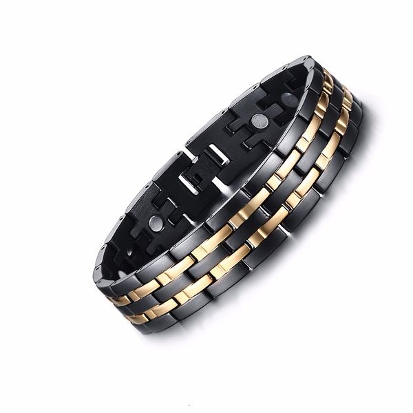 men magnetic bracelet bangle energy stainless steel jewelry adjustment tool, Black
men magnetic bracelet bangle energy stainless steel jewelry adjustment tool, Black