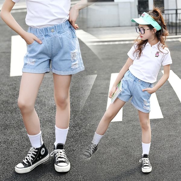 54670 2020 and shorts girl's foreign style medium and big boy lady fan diaofeng flipped through denim shorts, Blue
54670 2020 and shorts girl's foreign style medium and big boy lady fan diaofeng flipped through denim shorts, Blue