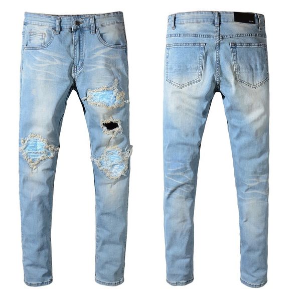 2020 solid classic style straight denim designer men's motorcycle biker jeans washed design casual slim summer skinny ripped quality, Blue
2020 solid classic style straight denim designer men's motorcycle biker jeans washed design casual slim summer skinny ripped quality, Blue