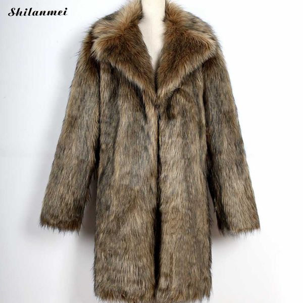 winter men's artificial fur coat 2018 fashion long sleeve soft warm male long fur overcoat thicken causal outerwear coats, Black
winter men's artificial fur coat 2018 fashion long sleeve soft warm male long fur overcoat thicken causal outerwear coats, Black