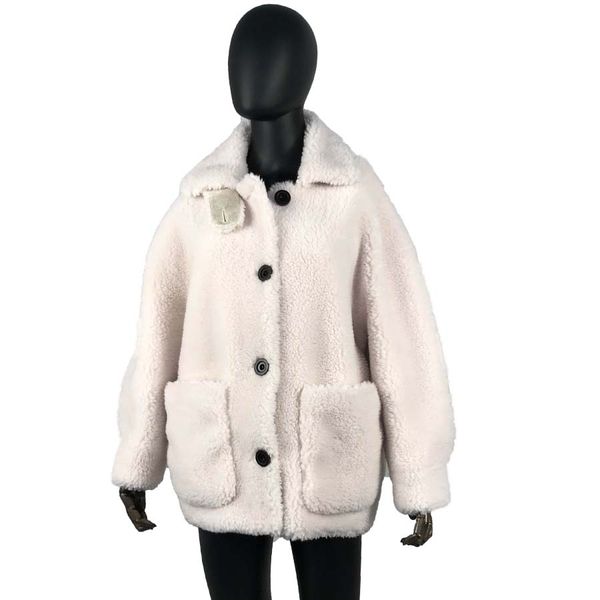 wool blends winter coat jacket standing collar turn-down collar teddy bear coat granule sheep shearing oversized with but, Black
wool blends winter coat jacket standing collar turn-down collar teddy bear coat granule sheep shearing oversized with but, Black