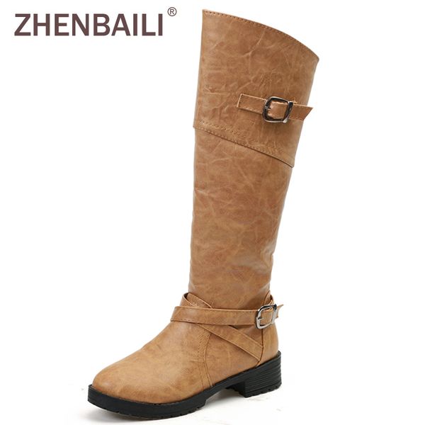 zhenbaili high knee boots women 2019 winter warm platform buckle strap zipper boots waterproof pu leather shoes plus size, Black
zhenbaili high knee boots women 2019 winter warm platform buckle strap zipper boots waterproof pu leather shoes plus size, Black