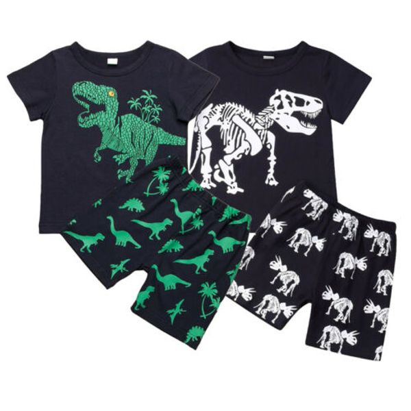 summer children toddler kid boy baby girl clothes set outfits dinosaur printing shirt + animal print shorts 2pcs, White
summer children toddler kid boy baby girl clothes set outfits dinosaur printing shirt + animal print shorts 2pcs, White