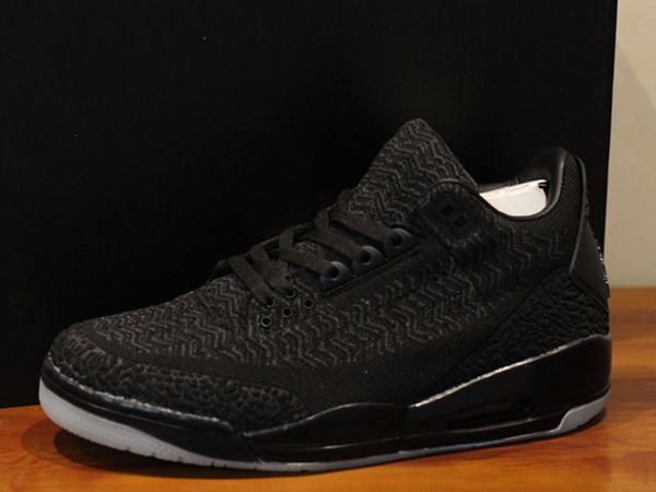 Горячая дизайнерская обувь 3S тройной черный баскетбол обувь светятся в темноте UNC 3 спортивные кроссовки баскетбол обувь размер 40-47