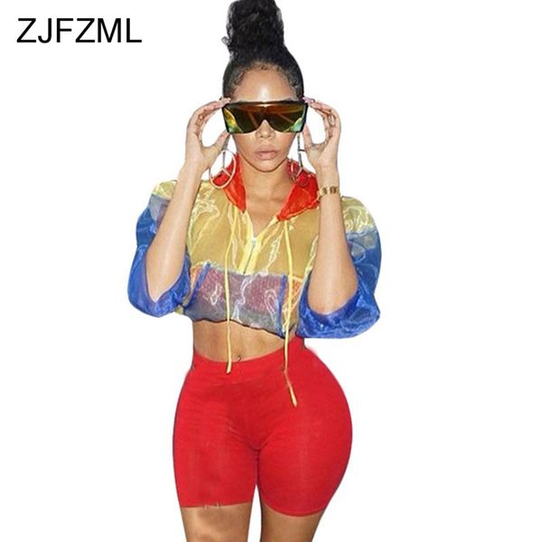 plus size novelty two piece set women sheer long sleeve hooded crop bodycon shorts color block casual outfits 2 piece suit, Gray
plus size novelty two piece set women sheer long sleeve hooded crop bodycon shorts color block casual outfits 2 piece suit, Gray