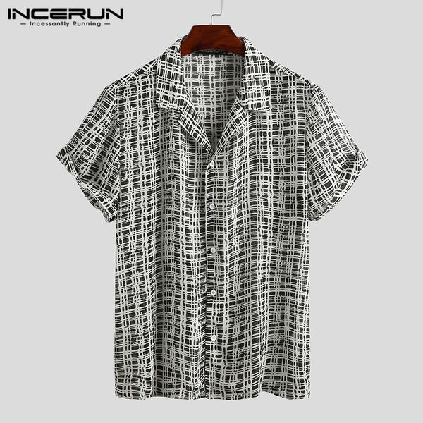 men's casual shirts incerun 2021 men printed shirt streetwear short sleeve lapel blouse summer loose breathable beach hawaiian s-5xl, White;black
men's casual shirts incerun 2021 men printed shirt streetwear short sleeve lapel blouse summer loose breathable beach hawaiian s-5xl, White;black