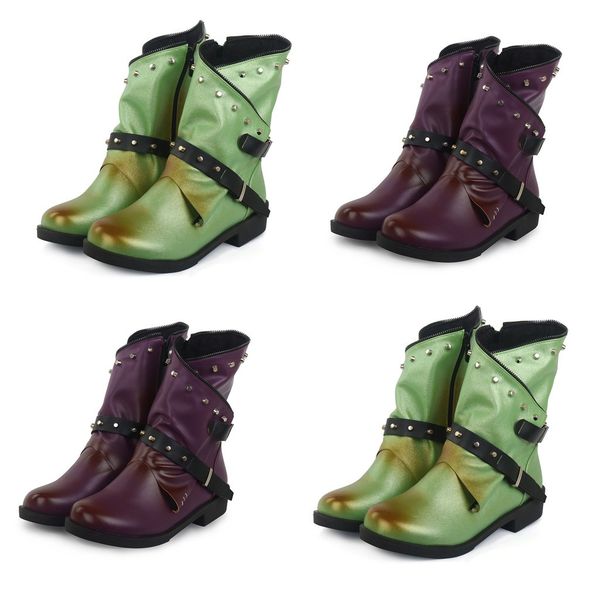 rivet motorcycle boots woman shoes fashion leather combat ankle combat boots with studded low block shoes waterproof snow, Black
rivet motorcycle boots woman shoes fashion leather combat ankle combat boots with studded low block shoes waterproof snow, Black