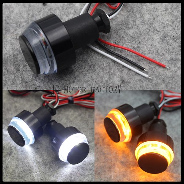 motorcycle 22mm black amber and white two-tone led handle bar end indicator hand grip plug turn signal light
motorcycle 22mm black amber and white two-tone led handle bar end indicator hand grip plug turn signal light