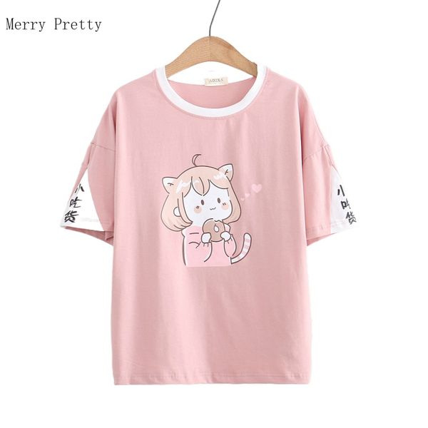 pink cartoon print harakuju women t-shirts 2020 summer short sleeve o-neck korean ladeis kawaii shirt -l cute basic cute, White
pink cartoon print harakuju women t-shirts 2020 summer short sleeve o-neck korean ladeis kawaii shirt -l cute basic cute, White
