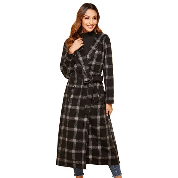 echoine women autumn winter woolen coat female plaid sanded long coats fashion jacket ladies clothes windbreaker raincoat, Black
echoine women autumn winter woolen coat female plaid sanded long coats fashion jacket ladies clothes windbreaker raincoat, Black