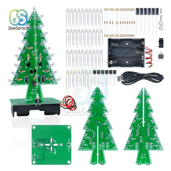 three-dimensional 3d christmas tree led diy kit 7 colors led flash circuit kit electronic fun suite
three-dimensional 3d christmas tree led diy kit 7 colors led flash circuit kit electronic fun suite