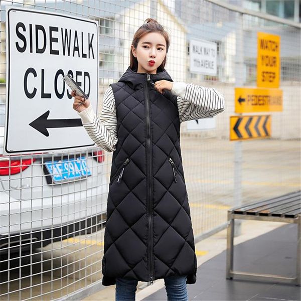 2019 new women vest long sleeveless coat down cotton thick warm female vest jacket autumn winter women waistcoat plus size d380, Black;white
2019 new women vest long sleeveless coat down cotton thick warm female vest jacket autumn winter women waistcoat plus size d380, Black;white