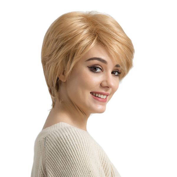 10" женщины короткие natural 100% человеческих волос парики с cap термостойкое - золото, Black
10" женщины короткие natural 100% человеческих волос парики с cap термостойкое - золото, Black