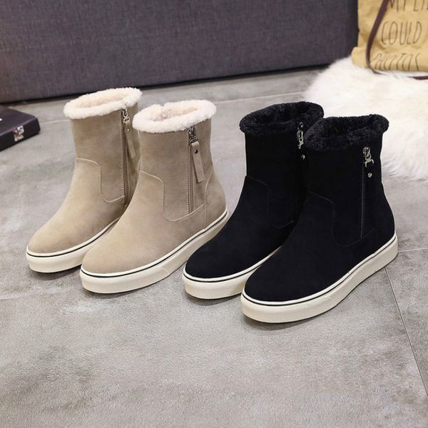 2019 new ladies boots winter ladies fashion warm zipper snow boots warm solid color flat winter shoes women o12-52, Black
2019 new ladies boots winter ladies fashion warm zipper snow boots warm solid color flat winter shoes women o12-52, Black