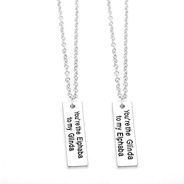 1 pair necklace jewelry wicked you're the elphaba to my glinda letters necklaces for men women couple necklaces, Silver
1 pair necklace jewelry wicked you're the elphaba to my glinda letters necklaces for men women couple necklaces, Silver