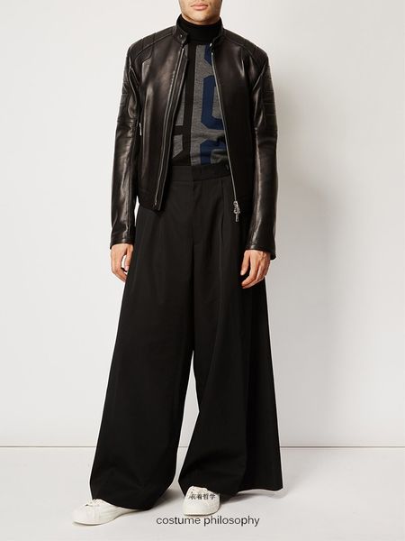27-44 2019 new men's clothing hair stylist fashion street plus size super loose bell-bottoms wide leg pants culottes costumes, Black
27-44 2019 new men's clothing hair stylist fashion street plus size super loose bell-bottoms wide leg pants culottes costumes, Black