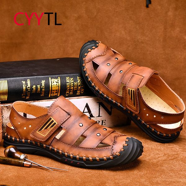 cyytl summer sandals men leather outdoor beach shoes protect toes sandaly casual sewing slippers male sneakers sandalia hombre, Black
cyytl summer sandals men leather outdoor beach shoes protect toes sandaly casual sewing slippers male sneakers sandalia hombre, Black