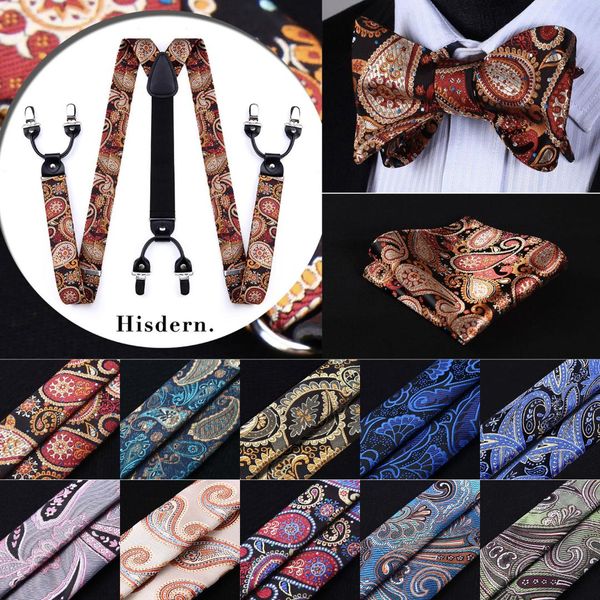 floral paisley various classic 6 clips suspender&bowtie and pocket square set #s4, Black;white
floral paisley various classic 6 clips suspender&bowtie and pocket square set #s4, Black;white