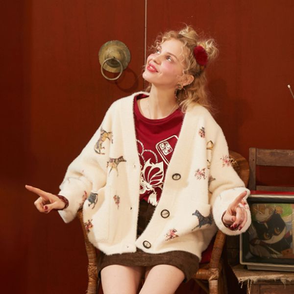 imitation mink wool sweater cardigan women loose lazy style 2019 new autumn korean thickened woolen knitted jacket, Black
imitation mink wool sweater cardigan women loose lazy style 2019 new autumn korean thickened woolen knitted jacket, Black