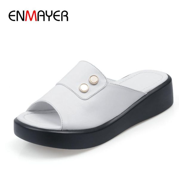 enmayer genuine leather shoes women designers solid 2020 women plus size shoes summer outside fashion slippers, Black
enmayer genuine leather shoes women designers solid 2020 women plus size shoes summer outside fashion slippers, Black