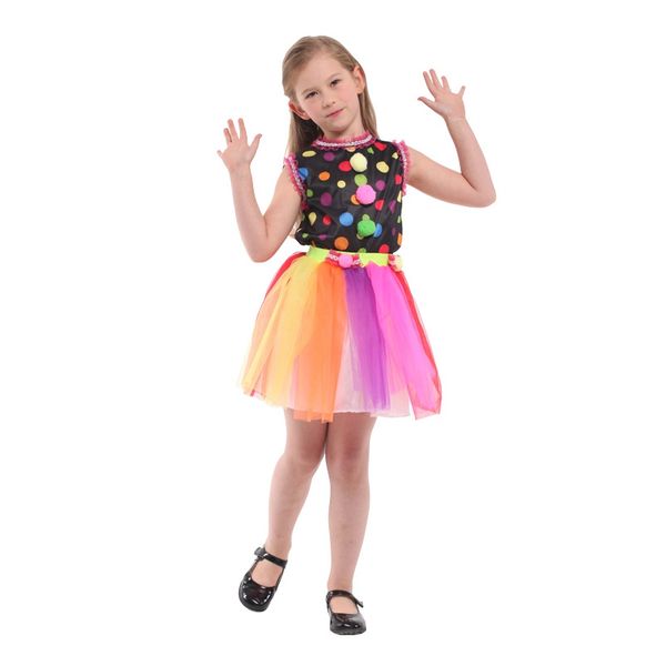 kids child girls polka dot clown sweetie tutu dress costume halloween purim carnival party masquerade mardi gras outfit, Black;red
kids child girls polka dot clown sweetie tutu dress costume halloween purim carnival party masquerade mardi gras outfit, Black;red