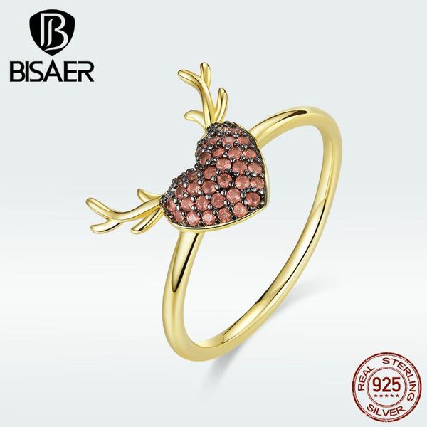 new arrival bisaer 925 sterling silver little elk deer ears women finger rings red zircon wedding silver jewelry gift gar091, Golden;silver
new arrival bisaer 925 sterling silver little elk deer ears women finger rings red zircon wedding silver jewelry gift gar091, Golden;silver