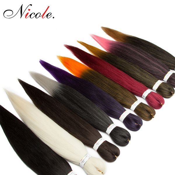 nicole pre stretched straight crochet hair easy jumbo braids ombre heat resistance synthetic fiber hair extension 26 sh275k, Black
nicole pre stretched straight crochet hair easy jumbo braids ombre heat resistance synthetic fiber hair extension 26 sh275k, Black