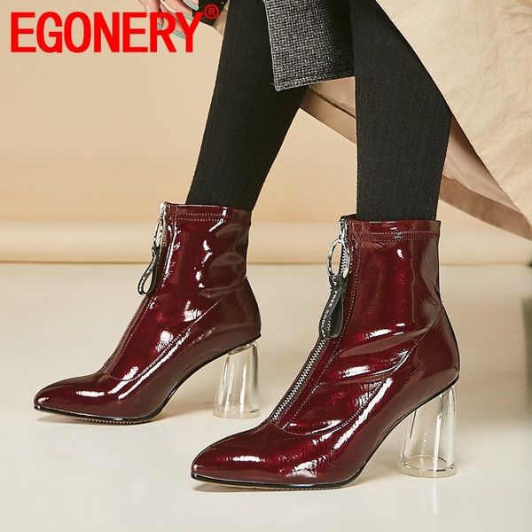 egonery party crystal shoes patent leather wedding shoes fashion booties winter plush 8cm high heels women's drop shipping, Black
egonery party crystal shoes patent leather wedding shoes fashion booties winter plush 8cm high heels women's drop shipping, Black