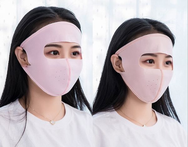 women summer ice silk thin sunscreen full face mask uv protection breathable cycling solid color washable earloop respirator cover 6 colors, Blue;gray
women summer ice silk thin sunscreen full face mask uv protection breathable cycling solid color washable earloop respirator cover 6 colors, Blue;gray