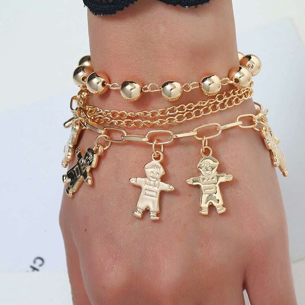 4 in 1 alloy beads cartoon boy charm link chains for women western punk luxury chain bracelet girl gifts fashion bracelets jewelry, Black
4 in 1 alloy beads cartoon boy charm link chains for women western punk luxury chain bracelet girl gifts fashion bracelets jewelry, Black