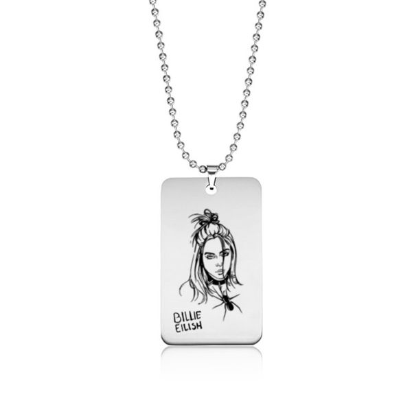 2019 billie eilish hip-hop pendant necklace popular necklace stainless steel pendant letter rectangle fans gifts, Silver
2019 billie eilish hip-hop pendant necklace popular necklace stainless steel pendant letter rectangle fans gifts, Silver