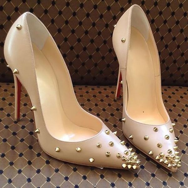 new rivets red bottom women high heels fashion pointed toe spiked studded shoes women wedding dress shoes, Black
new rivets red bottom women high heels fashion pointed toe spiked studded shoes women wedding dress shoes, Black