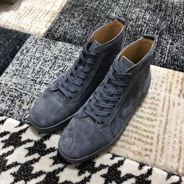 perfect quality grey suede leather high sneakers red bottom shoes famous designer timeless casual skateboard shoes ing, Black
perfect quality grey suede leather high sneakers red bottom shoes famous designer timeless casual skateboard shoes ing, Black