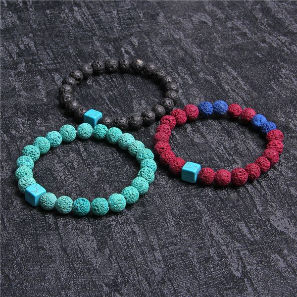 black lava natural stone beads bracelets for women vintage design volcanic rock turquoises bead strand bracelet men jewelry gift
black lava natural stone beads bracelets for women vintage design volcanic rock turquoises bead strand bracelet men jewelry gift