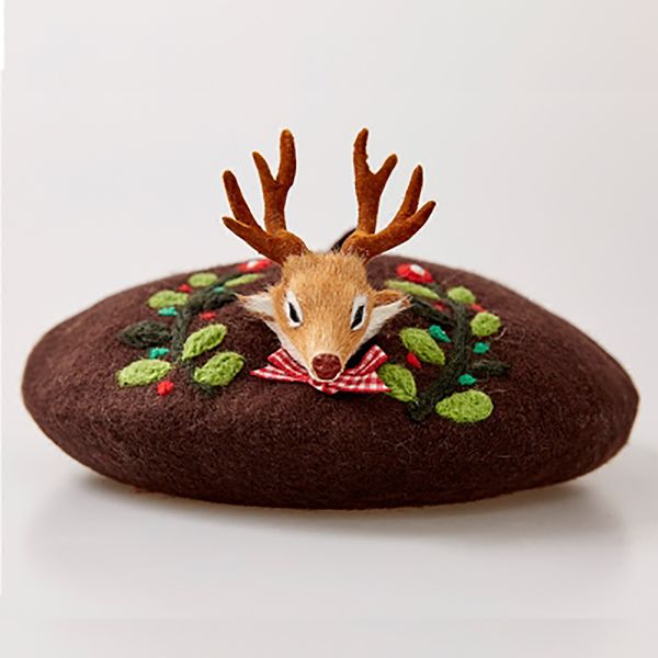 cute handmade wool ladies berets christmas little doe embroidered women hat manual wool felt for holiday gift winter warm beret, Blue;gray
cute handmade wool ladies berets christmas little doe embroidered women hat manual wool felt for holiday gift winter warm beret, Blue;gray