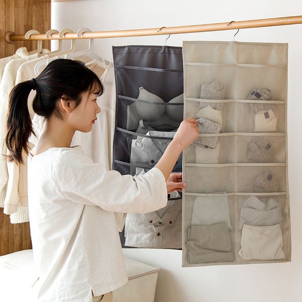 double sided storage hanging bag wall type oxford cloth close-fitting clothing reasonable storage hanging bag bra sock organizer
double sided storage hanging bag wall type oxford cloth close-fitting clothing reasonable storage hanging bag bra sock organizer