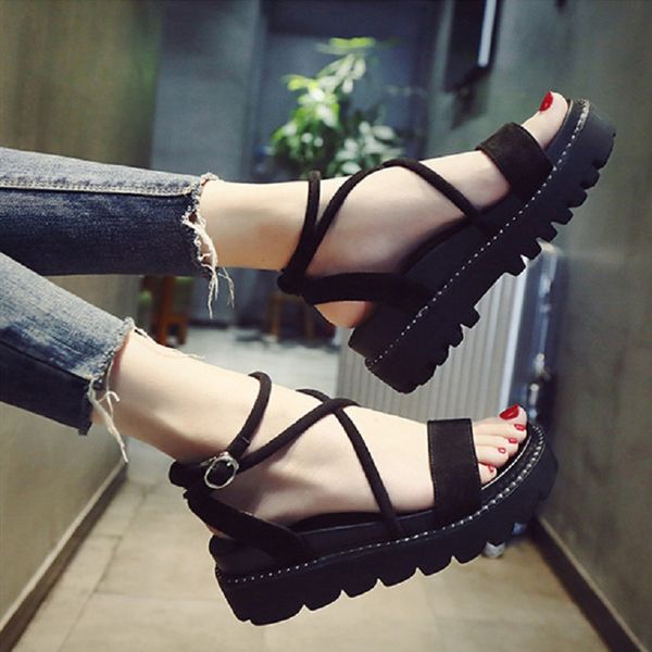 sandals female summer 2019 new fashion wild student ladies platform shoes thick bottom word buckle cool shoes, Black
sandals female summer 2019 new fashion wild student ladies platform shoes thick bottom word buckle cool shoes, Black