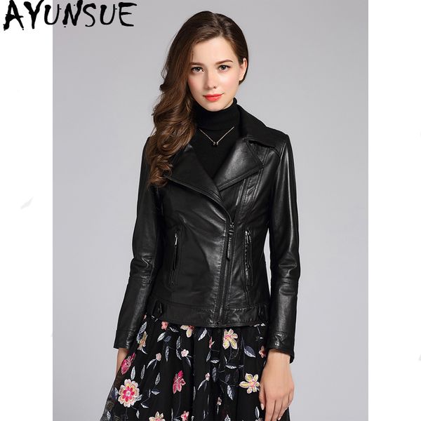 ayunsue genuine leather jacket winter jacket women fur collar down 100% real sheepskin coat female bomber jackets my, Black
ayunsue genuine leather jacket winter jacket women fur collar down 100% real sheepskin coat female bomber jackets my, Black