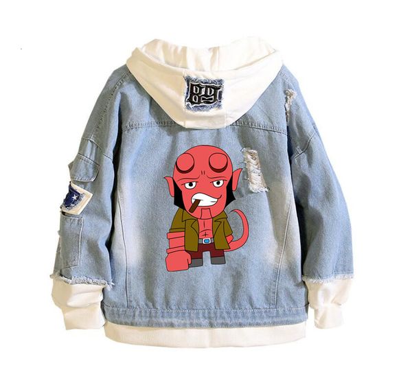 men's 2019 new hellboy rise of the blood queen printing denim jacket casual bomber coat hip hop retro hoodie jacket streetwear, Black;brown
men's 2019 new hellboy rise of the blood queen printing denim jacket casual bomber coat hip hop retro hoodie jacket streetwear, Black;brown